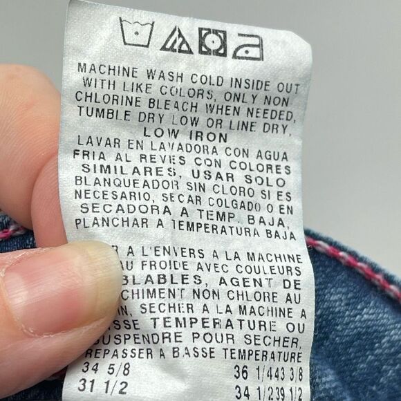 Rock 47 By Wrangler Womens Low Rise Jeans Embroidered Medium Wash Denim Size 26 - Picture 9 of 11